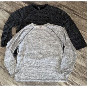 2 SwissTech Shirt Mens XL Long Sleeve Base Layer Pullover 46-48 Heather Gray